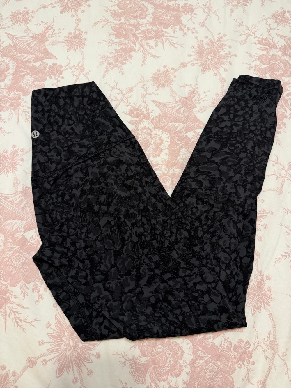 lululemon athletica Black Patterned High-Rise Leggings